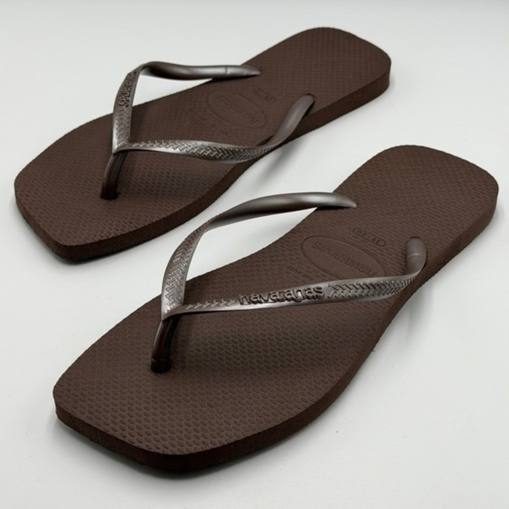 SQRE0018 | W's 9/10 | Havaianas Square Solid Dark Brown - Picture 4 of 8